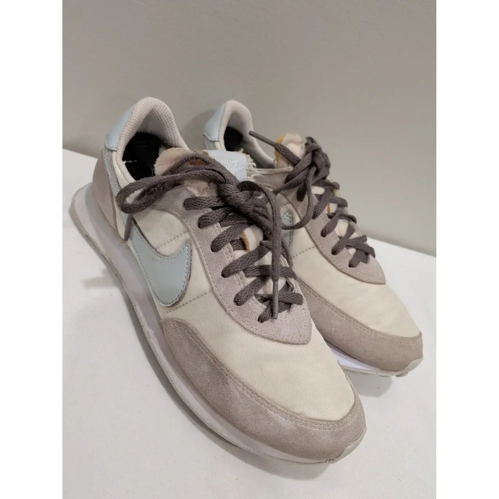Nike Waffle Trainer 2 Women's Size 7 Sail Light Bone Running Shoes Boy Sz 5 Y